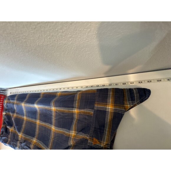Ascend Mens Flannel Shirt Sz XL? Navy Plaid Lined Thermal Heavywt Rugged Outdoor - Picture 7 of 10